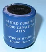 NEW 50% OFF SALE! - Guided Current 4TTN capacitor - 4,700 µF 63 Volt